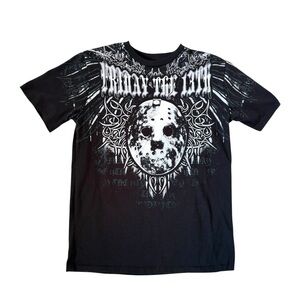 Men’s Medium Friday The 13th Gothic Print Graphic Crew Neck T-Shirt